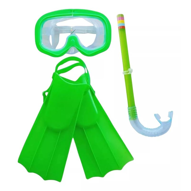 GENERICO - Set Buceo Snorkel Mascara Aletas Piscina Playa Infantil