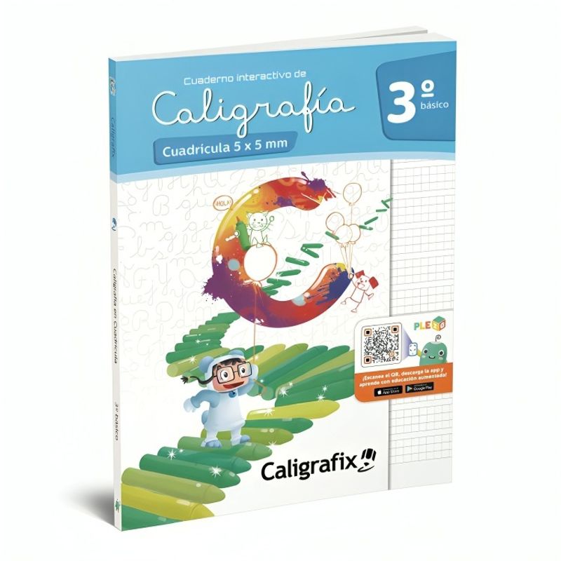 TOP10BOOKS - TEXTO CALIGRAFIA EN CUADRICULA 3º BASICO- INTERACTIVO / EDITORIAL CALIGRAFIX /