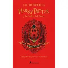 PENGUIN RANDOM HOUSE - LIBRO HP Y La Orden Del Fénix (Gryffindor De 20º Aniv)