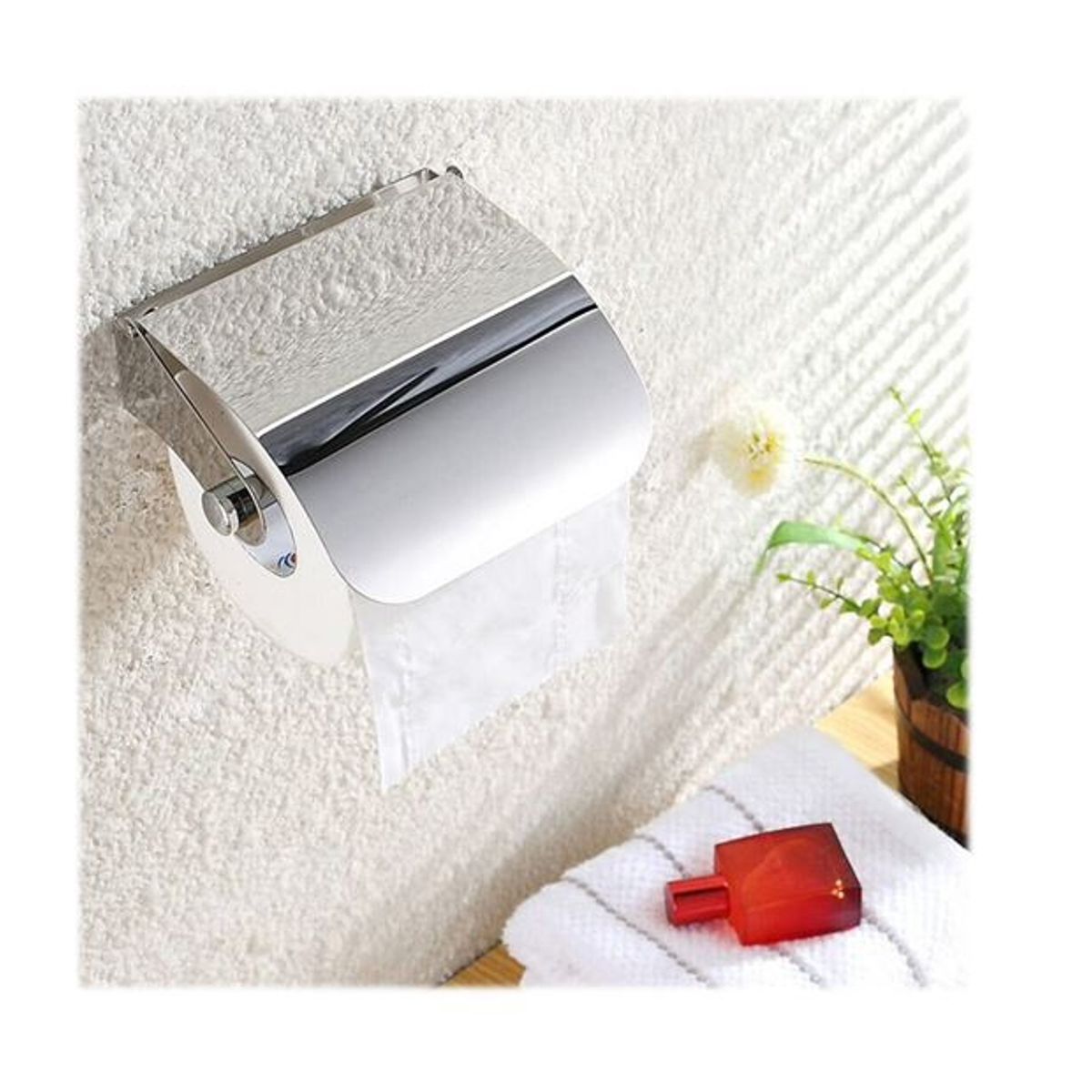 GENERICO - Porta Rollo De Papel De Acero Inoxidable