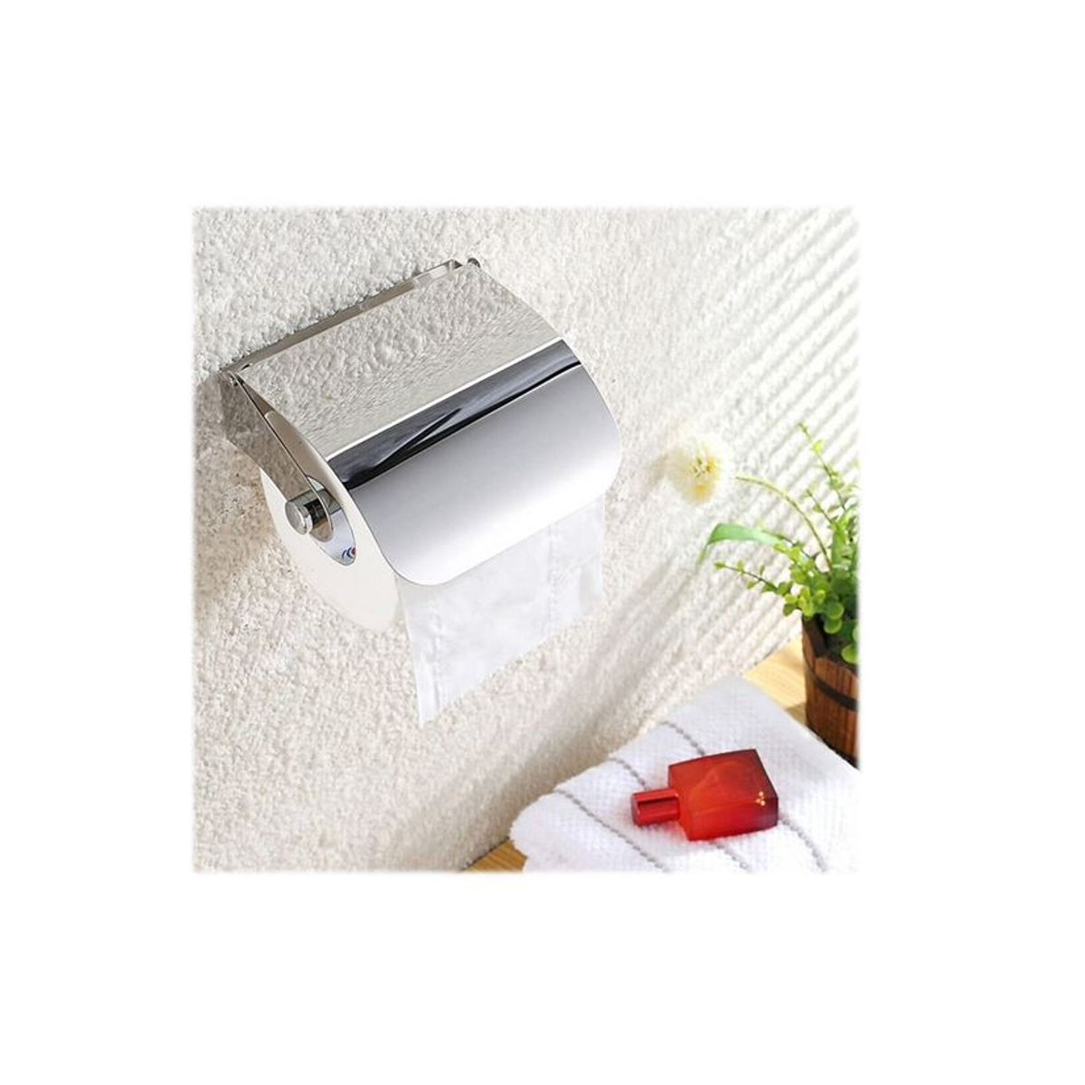 GENERICO - Porta Rollo De Papel De Acero Inoxidable