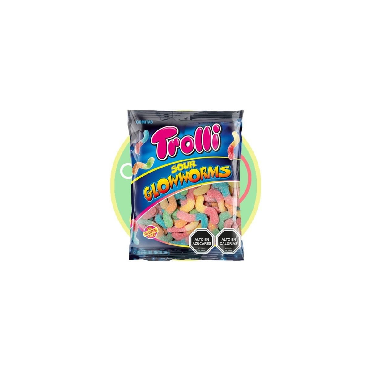 TROLLI - Pack X 5 Gusanitos Acidos 80g Trolli Sin Gluten TROLLI