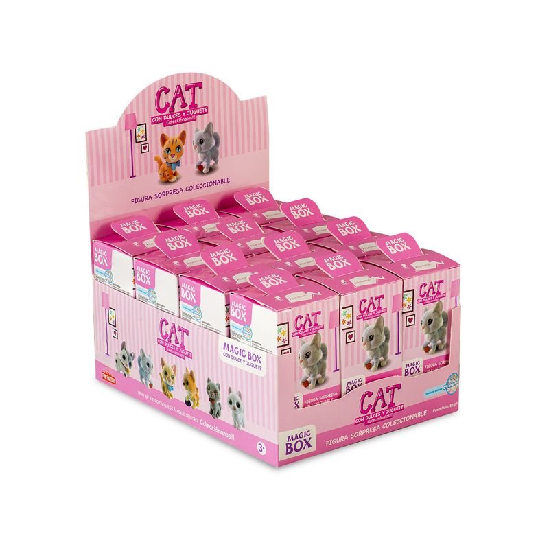 FUN FACTORY - Pack 12 Gatitos y Dulce - Juguete Sorpresa Cumpleaños FUN FACTORY
