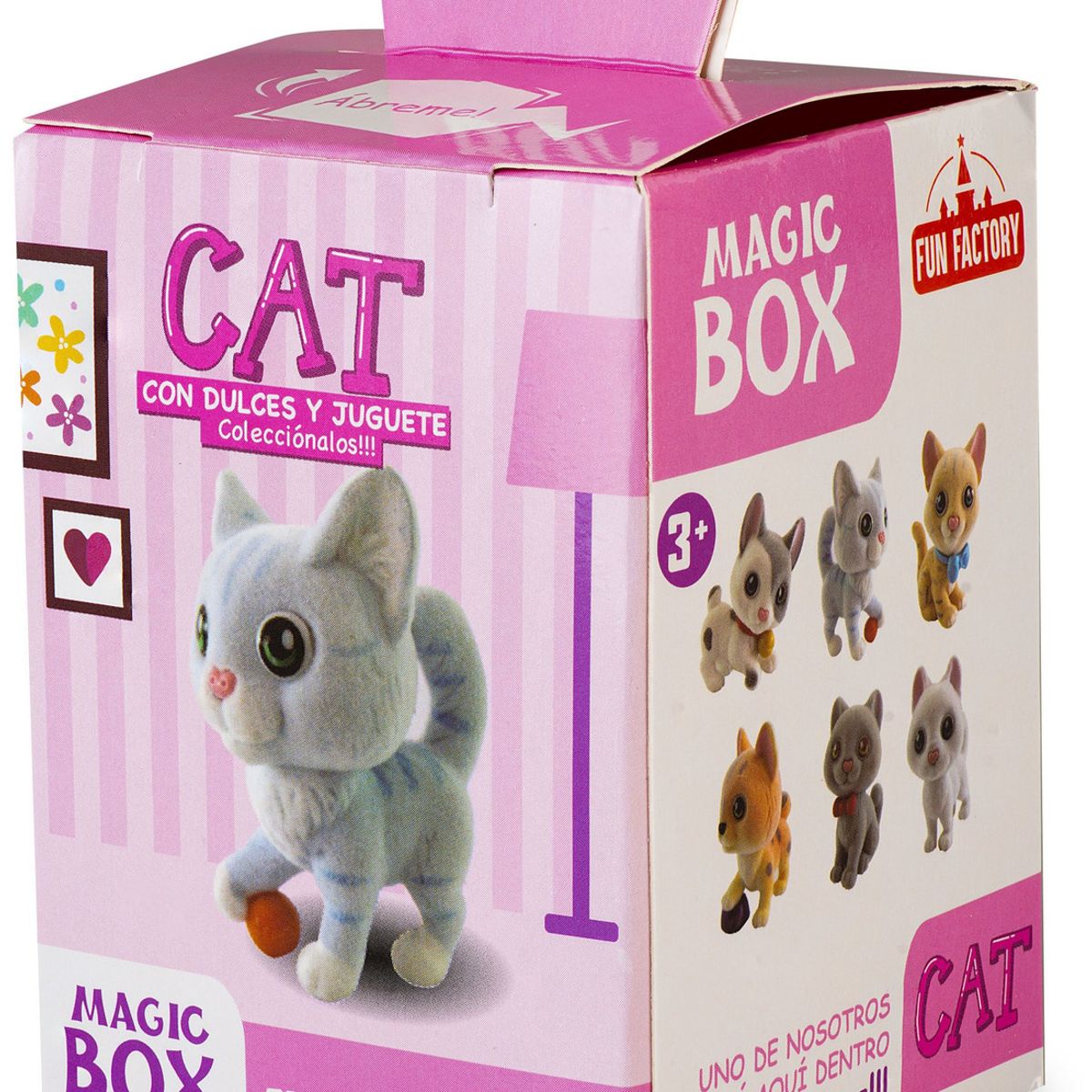 FUN FACTORY - Pack 12 Gatitos y Dulce - Juguete Sorpresa Cumpleaños FUN FACTORY