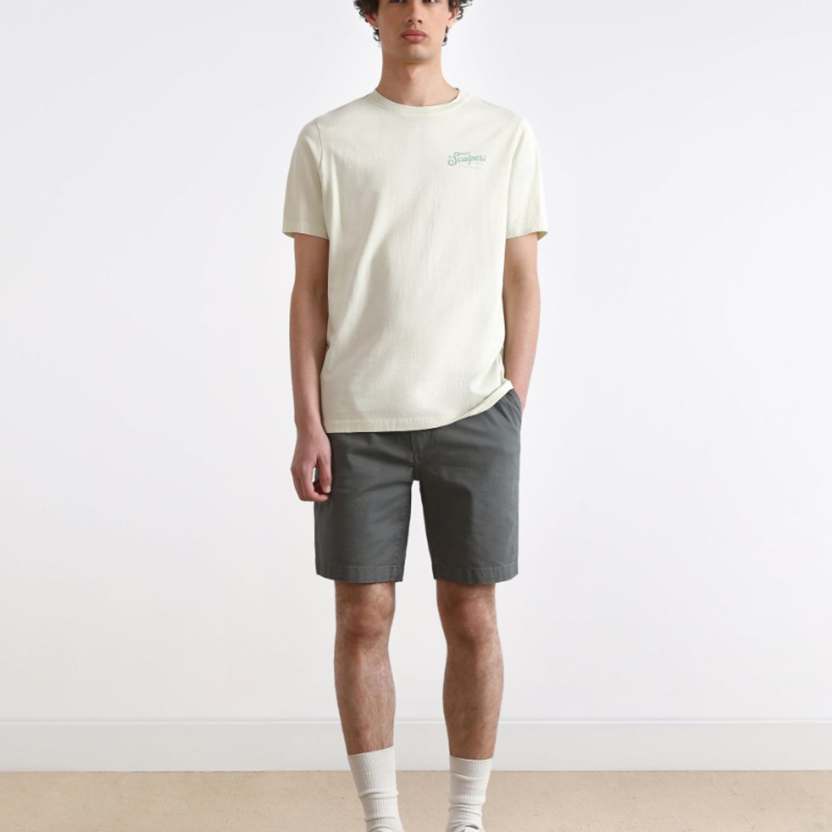 SCALPERS - Polera Print Texto Trasero Light Mint