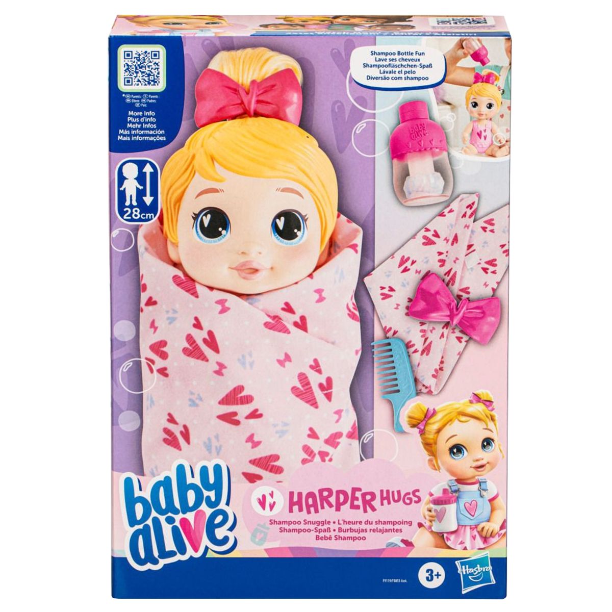 BABY ALIVE - Muñeca Baby Alive Burbujas Relajantes Harper Hugs Cabello Rubio