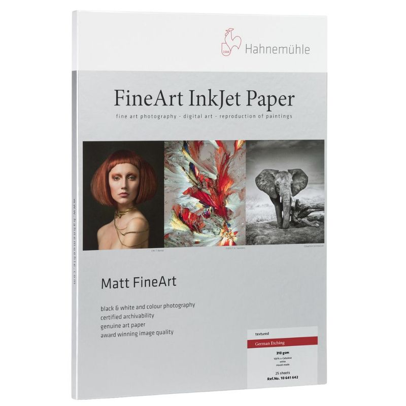 HAHNEMUHLE - Papel Digital Hahnemuhle German Etching 310gr A3+ 25 Hojas