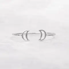 BY LAS CAYETANAS - Pulsera Esclava dos Lunas Plata 925