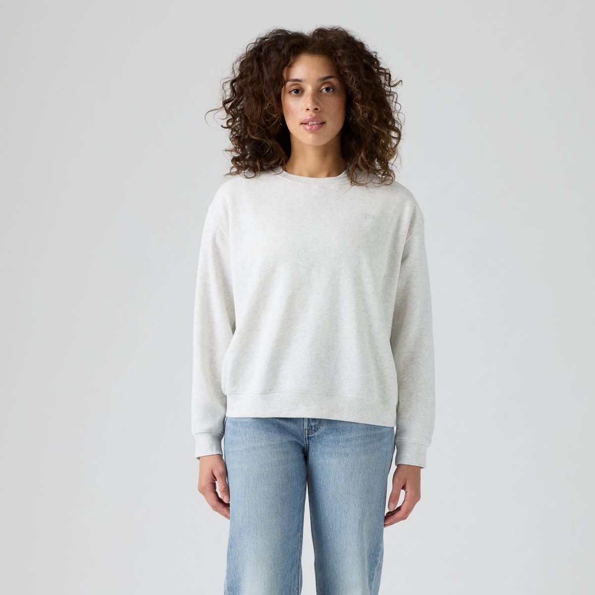LEVIS - Polerón Mujer Regular Fit Mini Logo Gris Levis