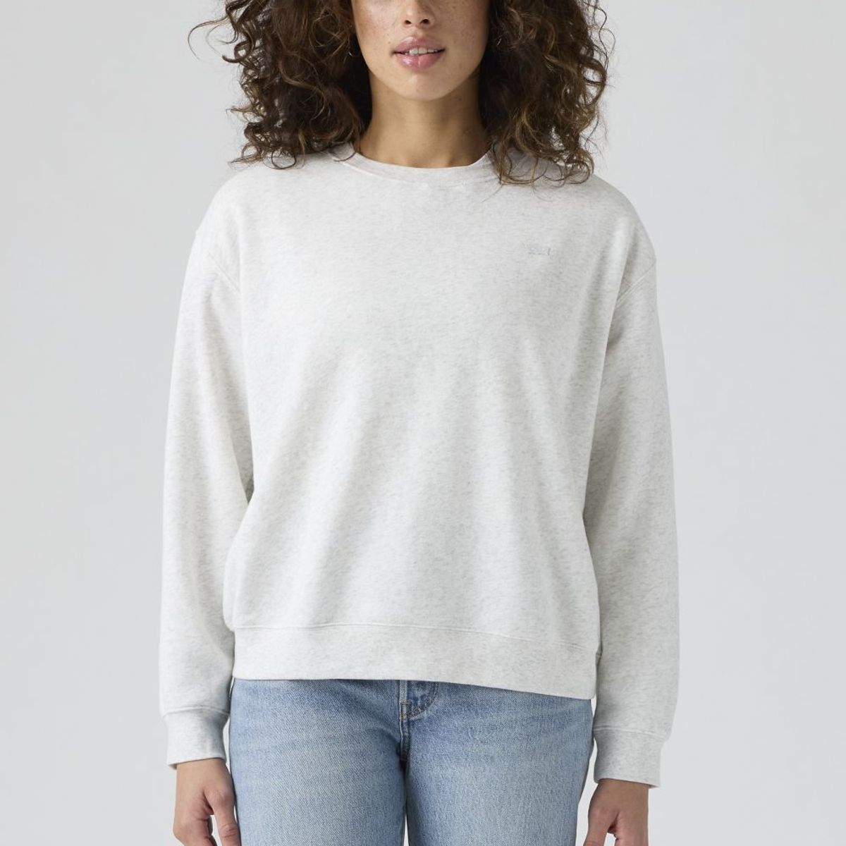 LEVIS - Polerón Mujer Regular Fit Mini Logo Gris Levis