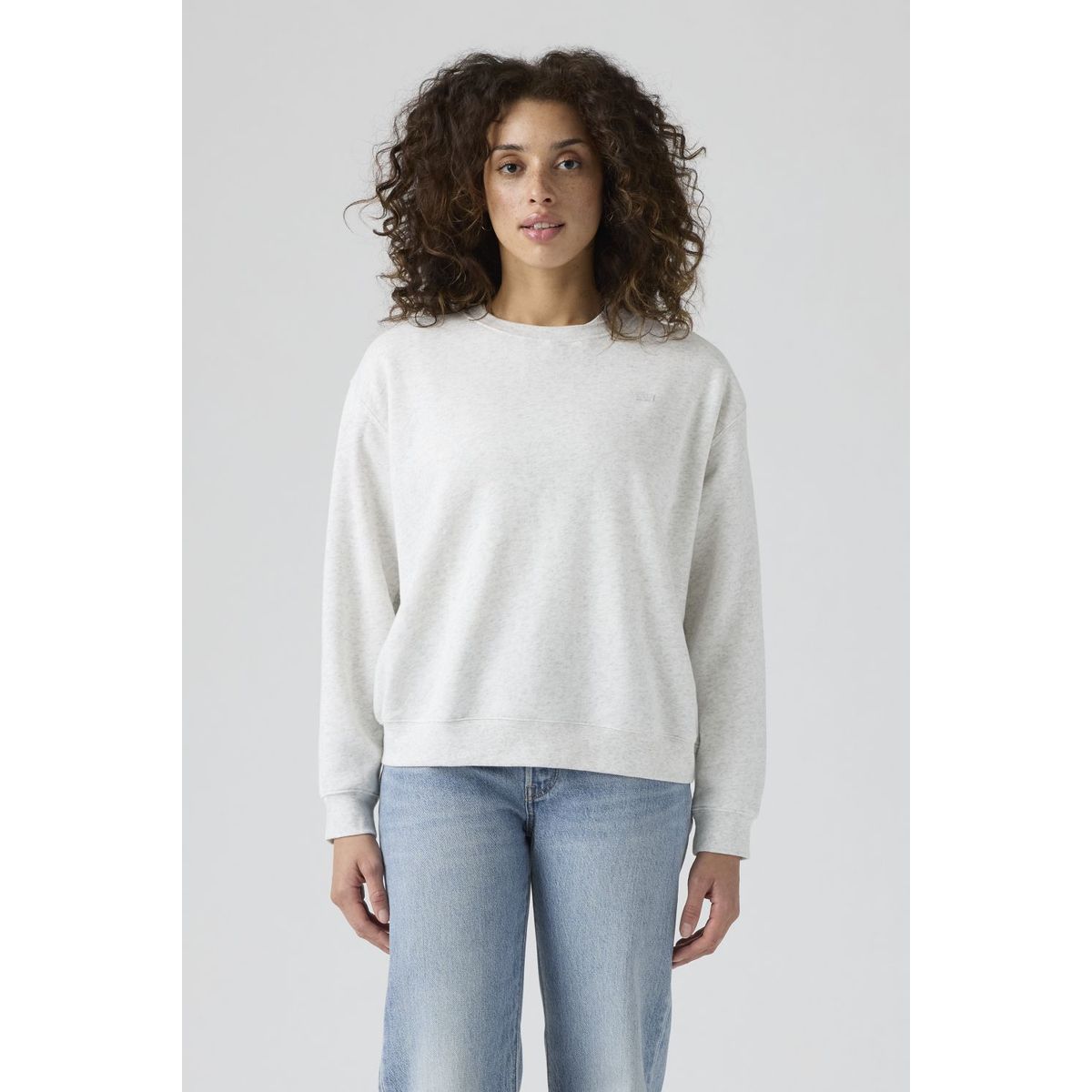 LEVIS - Polerón Mujer Regular Fit Mini Logo Gris Levis