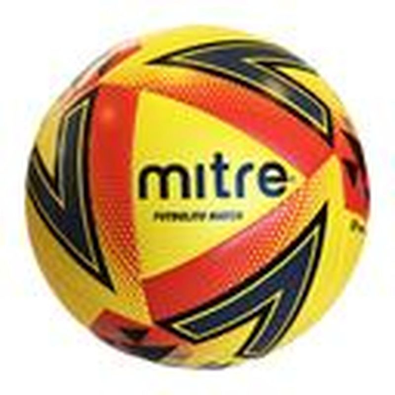 MITRE - Balón Futbolito Match Bajo Bote Delta Look Mitre Amarillo T.5