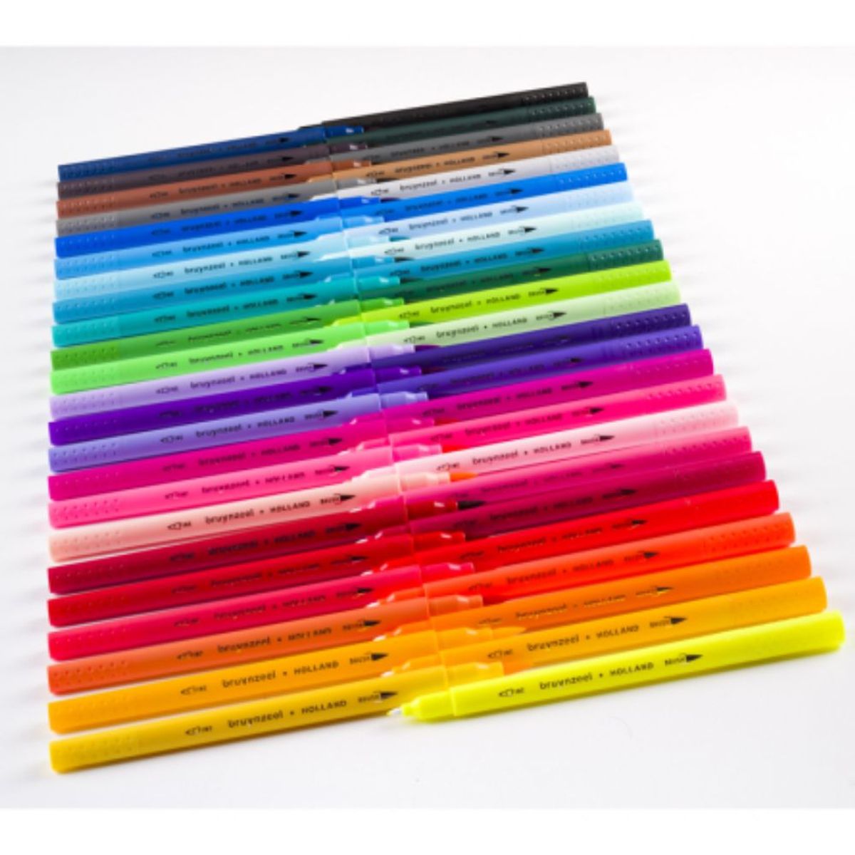 BRUYNZEEL - Marcadores Punta Fina/Pincel Bruynzeel 48 Colores