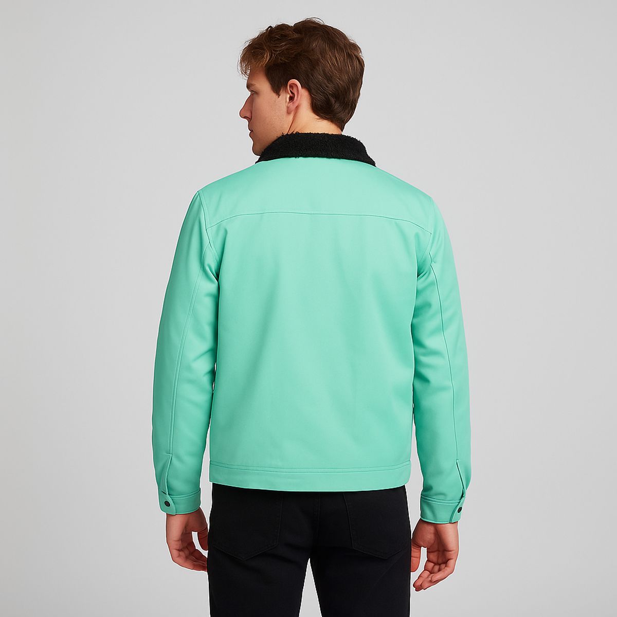 KIBOU - Chaqueta Nacional Forrada Polar Hombre Bossy - Verde