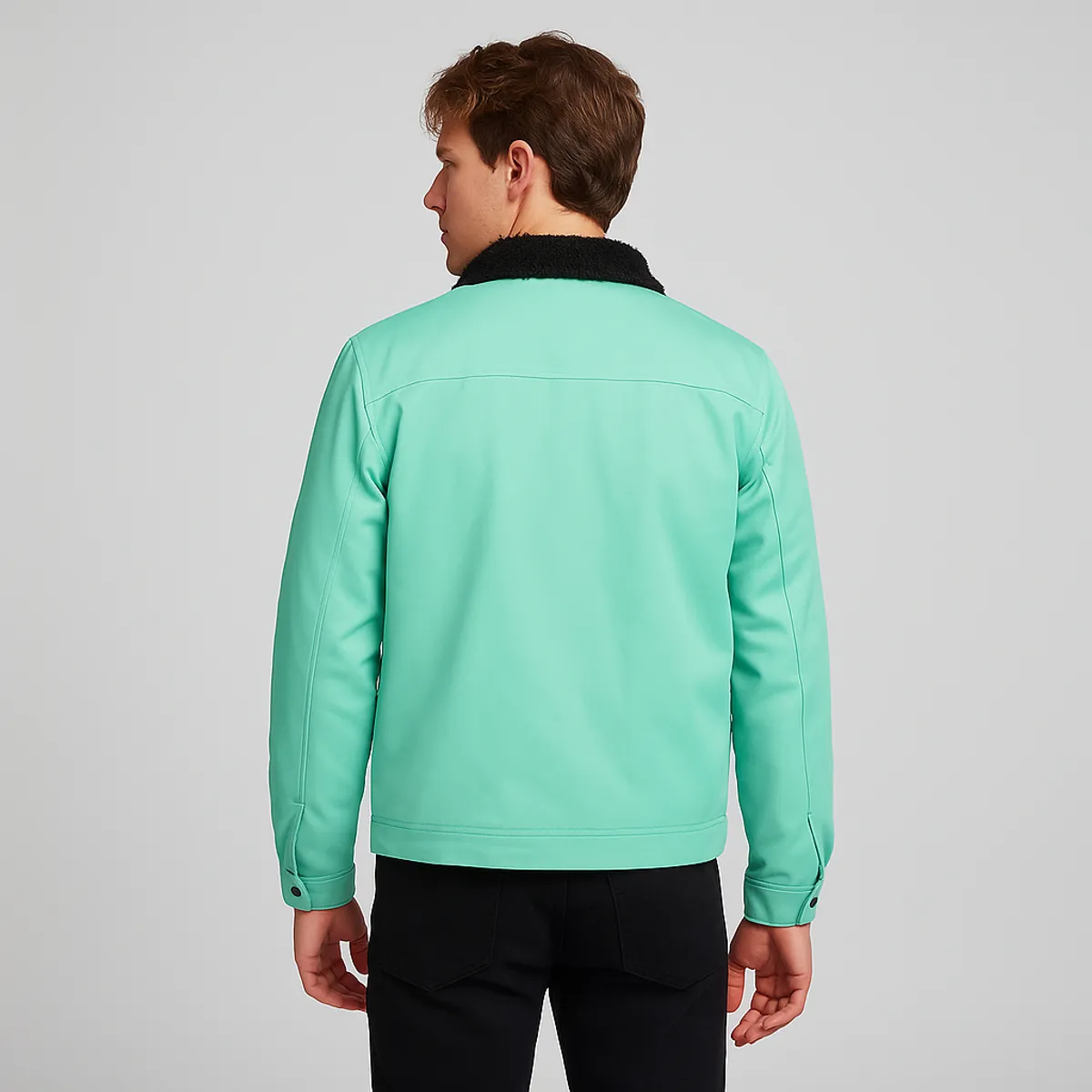 KIBOU - Chaqueta Nacional Forrada Polar Hombre Bossy - Verde