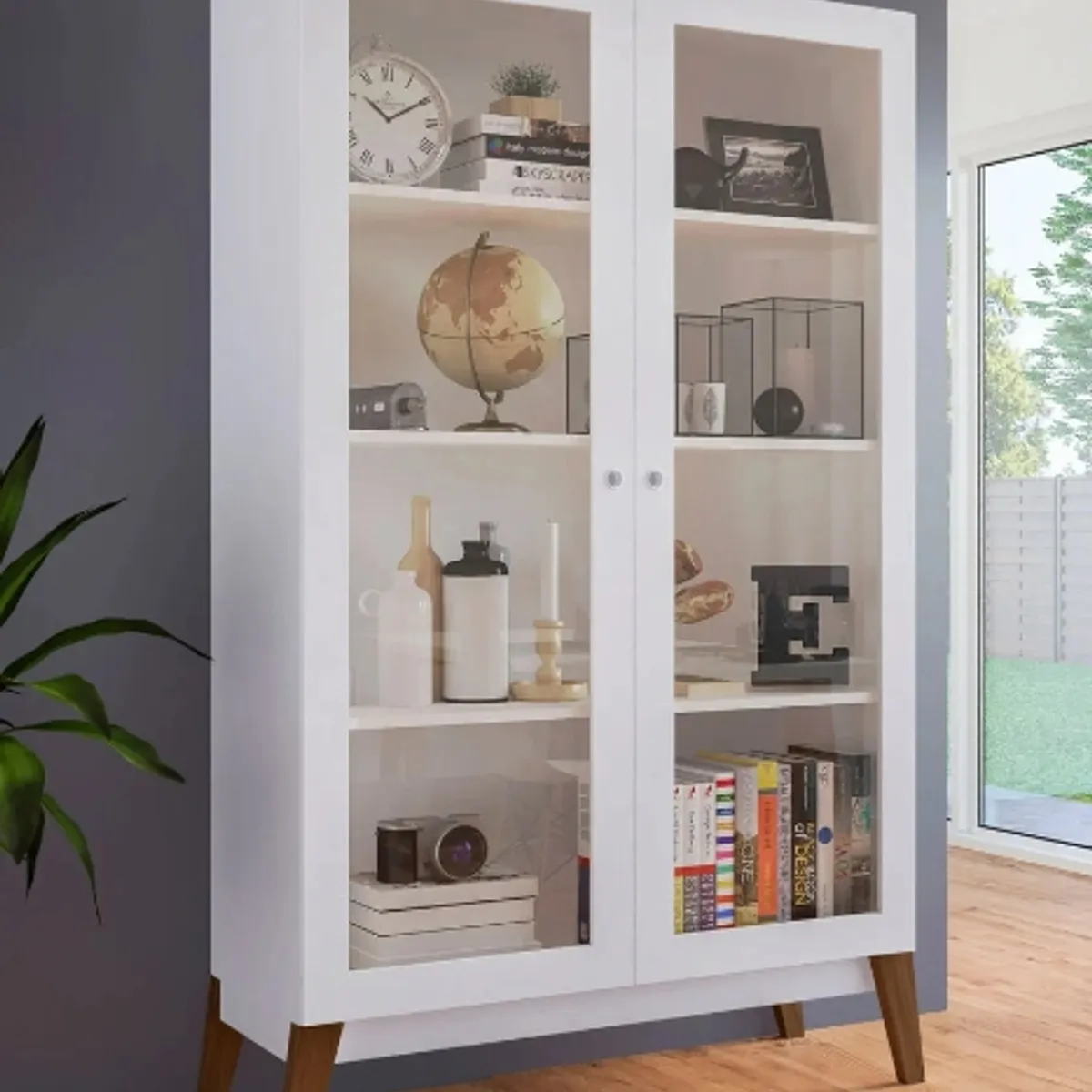 BE DESIGN - Vitrina 2 Puertas Jamaica Blanco