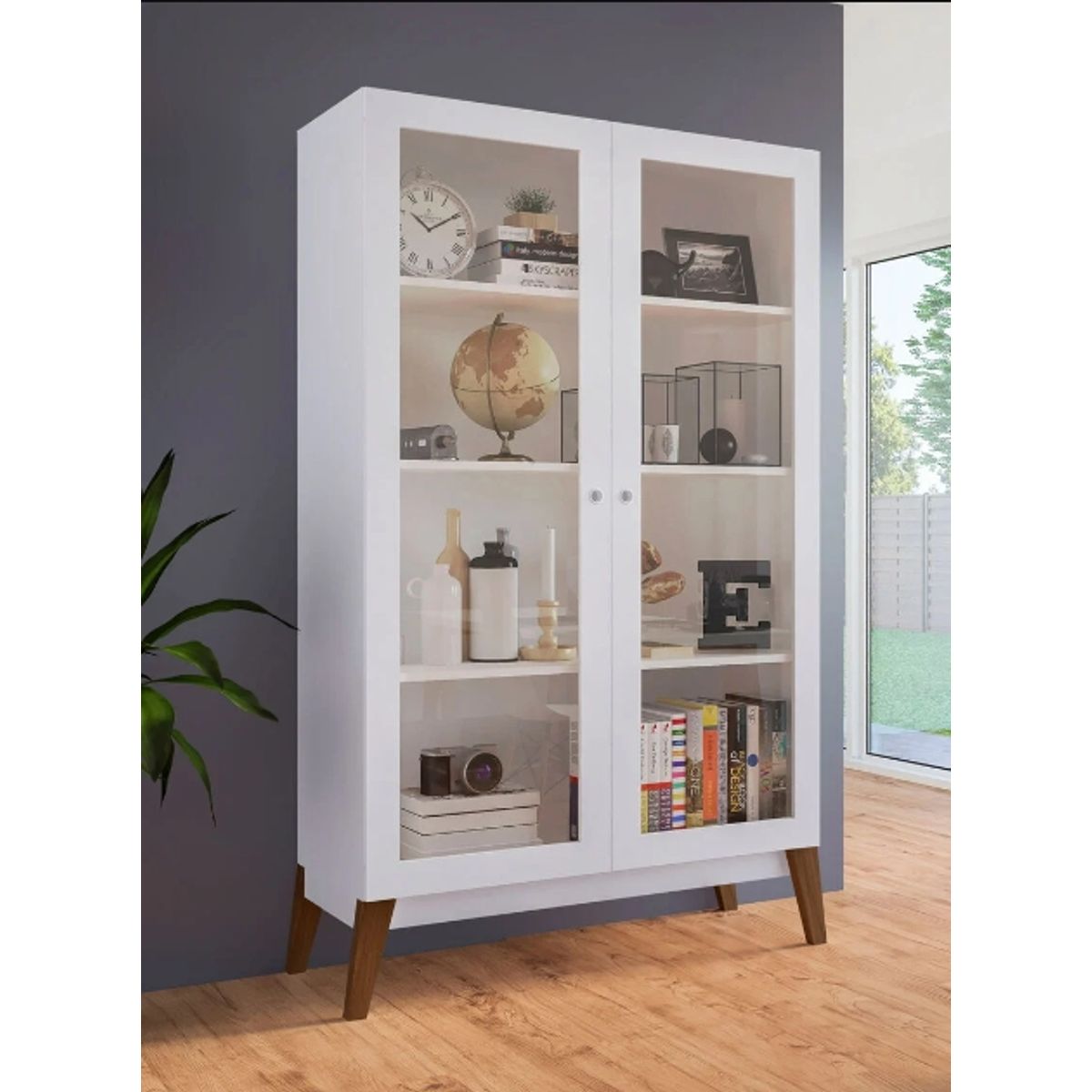 BE DESIGN - Vitrina 2 Puertas Jamaica Blanco