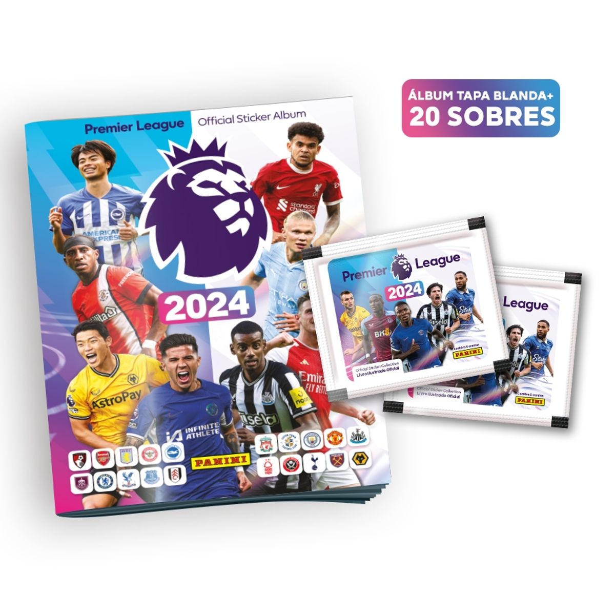 PANINI CHILE - Pack Premier League 2023 - 2024 (Álbum + 20 Sobres)