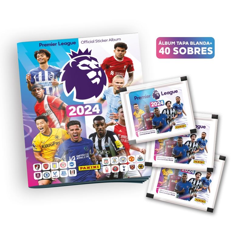 PANINI CHILE - Pack Premier League 2023 - 2024 (Álbum + 40 Sobres)