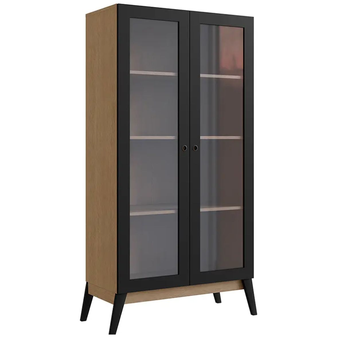 BE DESIGN - Vitrina 2 Puertas Jamaica Café Negro