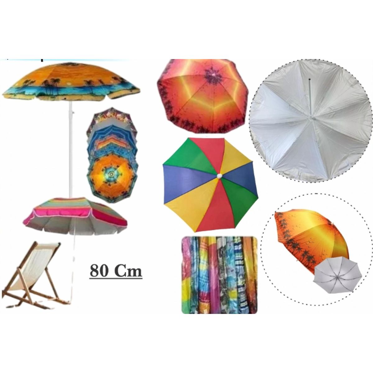 GENERICO - Quita Sol Con Filtro Uv 80cm Diseños Surtidos Multicolor