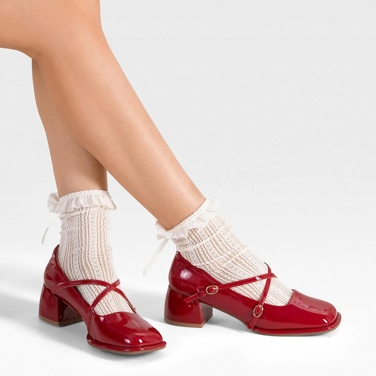 WEIDE - Zapato Mary Jane Burdeo Charol Elegante Mujer Weide YL65