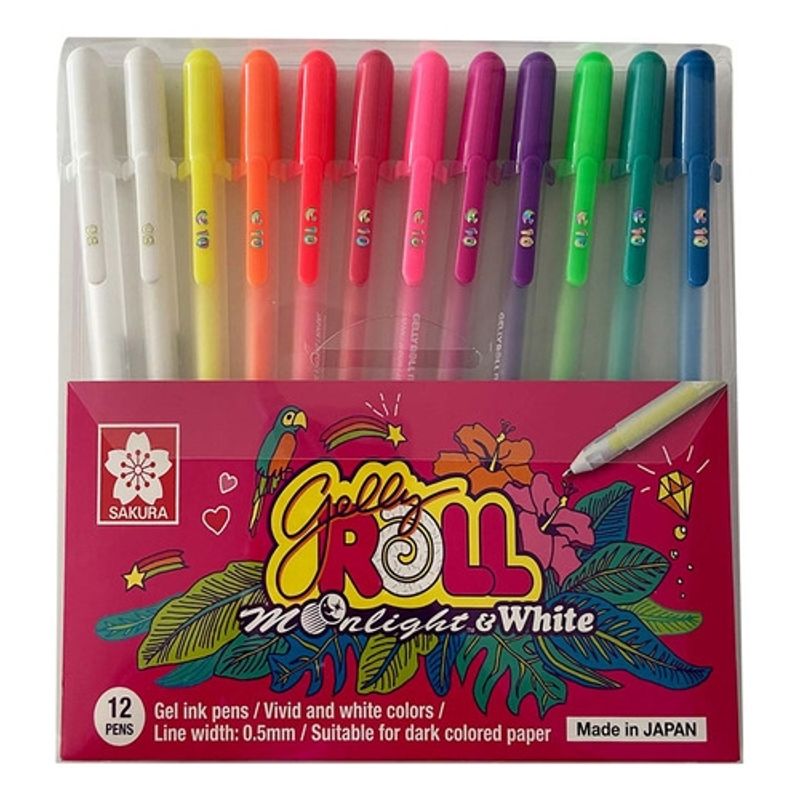 SAKURA - Lápices Gel Gelly Roll  Moonlight (10 Col + 2 Bco)