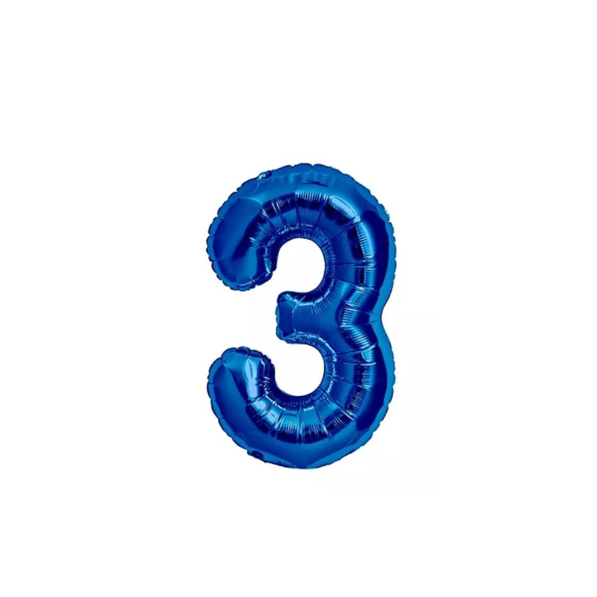 GENERICO - Globo Metalizado Numero "3" Azul 40 pulgadas