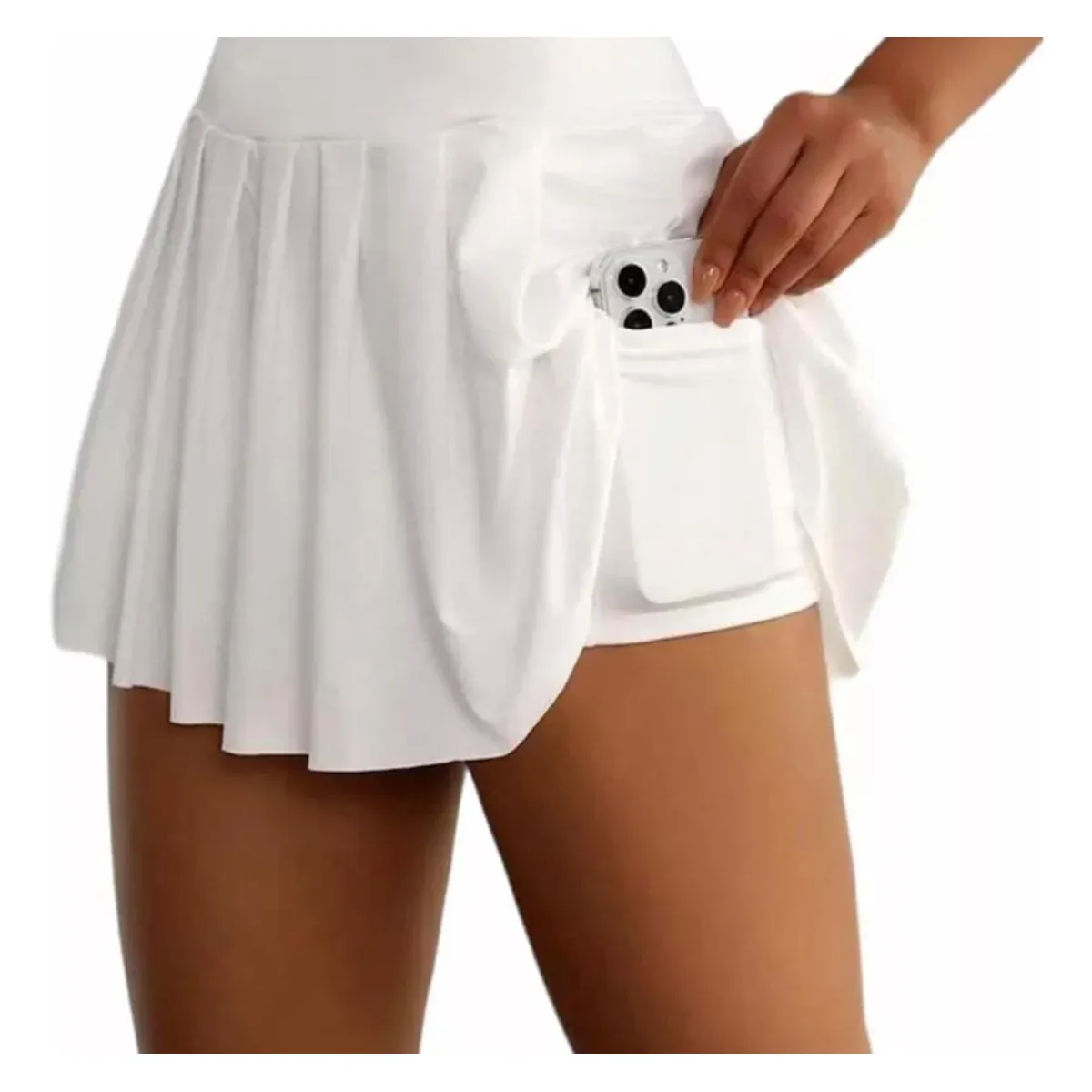 LUNA - Falda Short De Tenis Deportiva Plisada