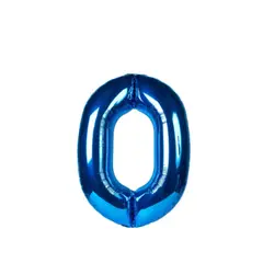 GENERICO - Globo Metalizado Numero "0" Azul 40 pulgadas