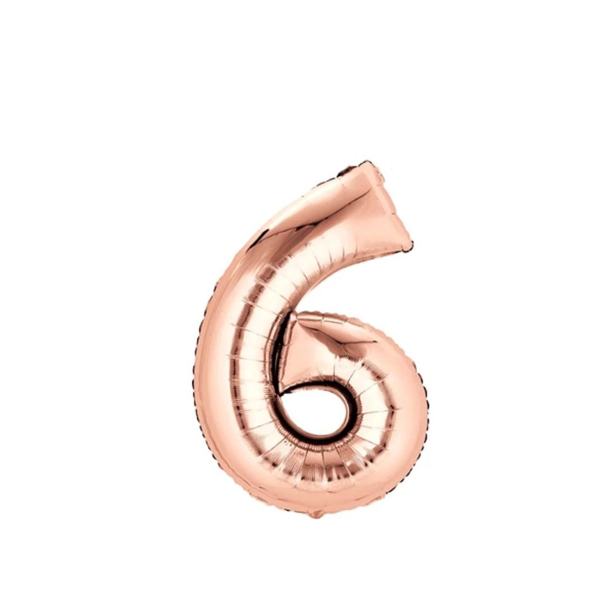 GENERICO - Globo Metalizado Numero "6" Oro Rosa 40 Pulgadas