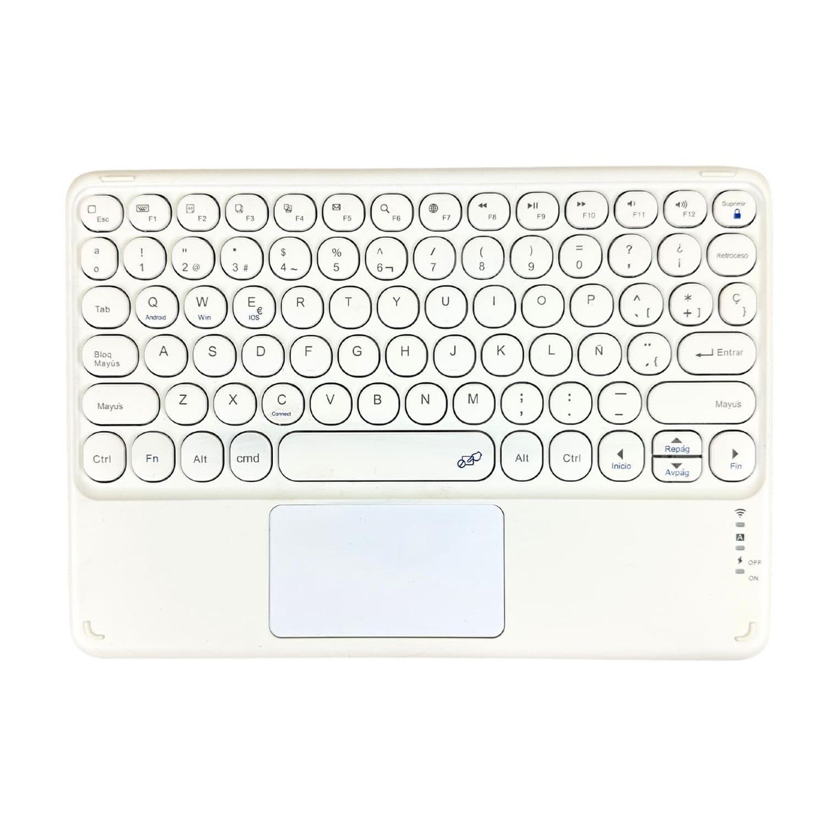 GENERICO - Funda Teclado Touchpad Para iPad 10.2 (7/8/9) Español - Gris