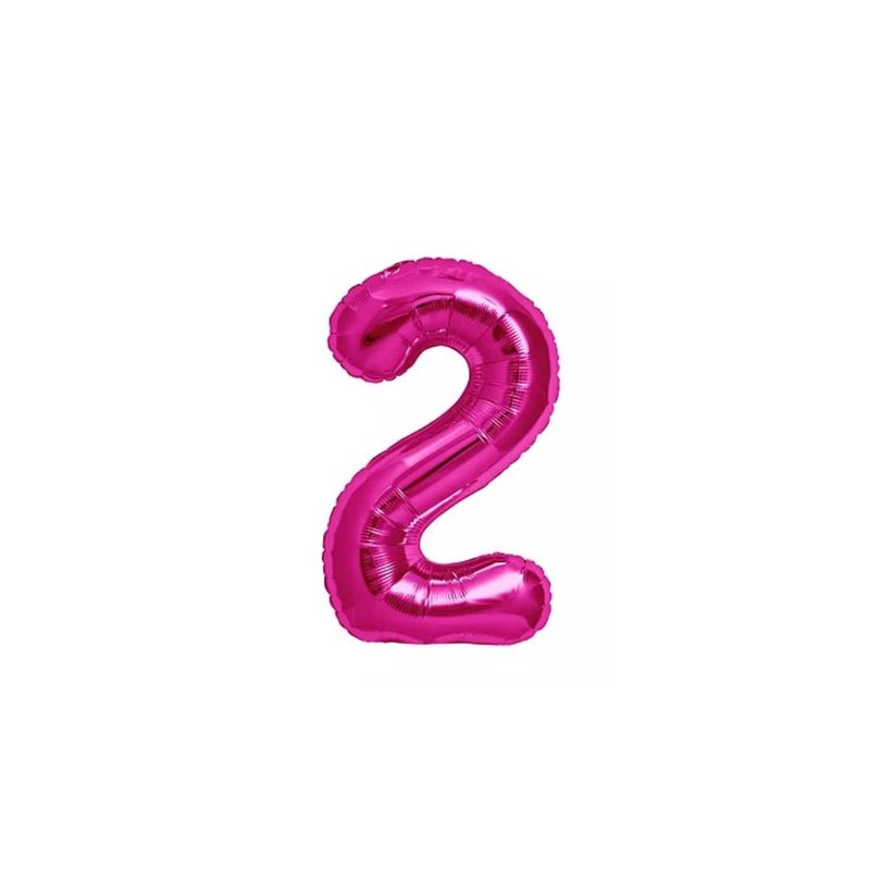 GENERICO - Globo Metalizado Numero "2" Rosa 40 pulgadas