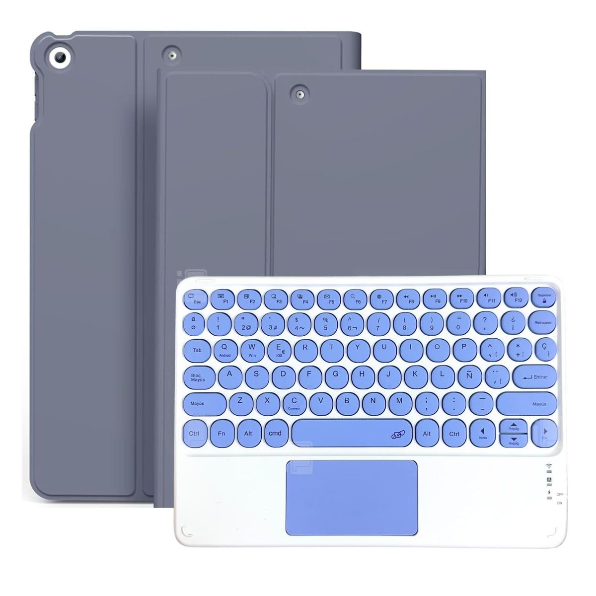 GENERICO - Funda Teclado Touchpad Para iPad 10.2 (7/8/9) Español - Lavanda