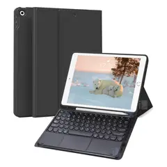 GENERICO - Funda Teclado Touchpad Para iPad 10.2 (7/8/9) Español - Negro