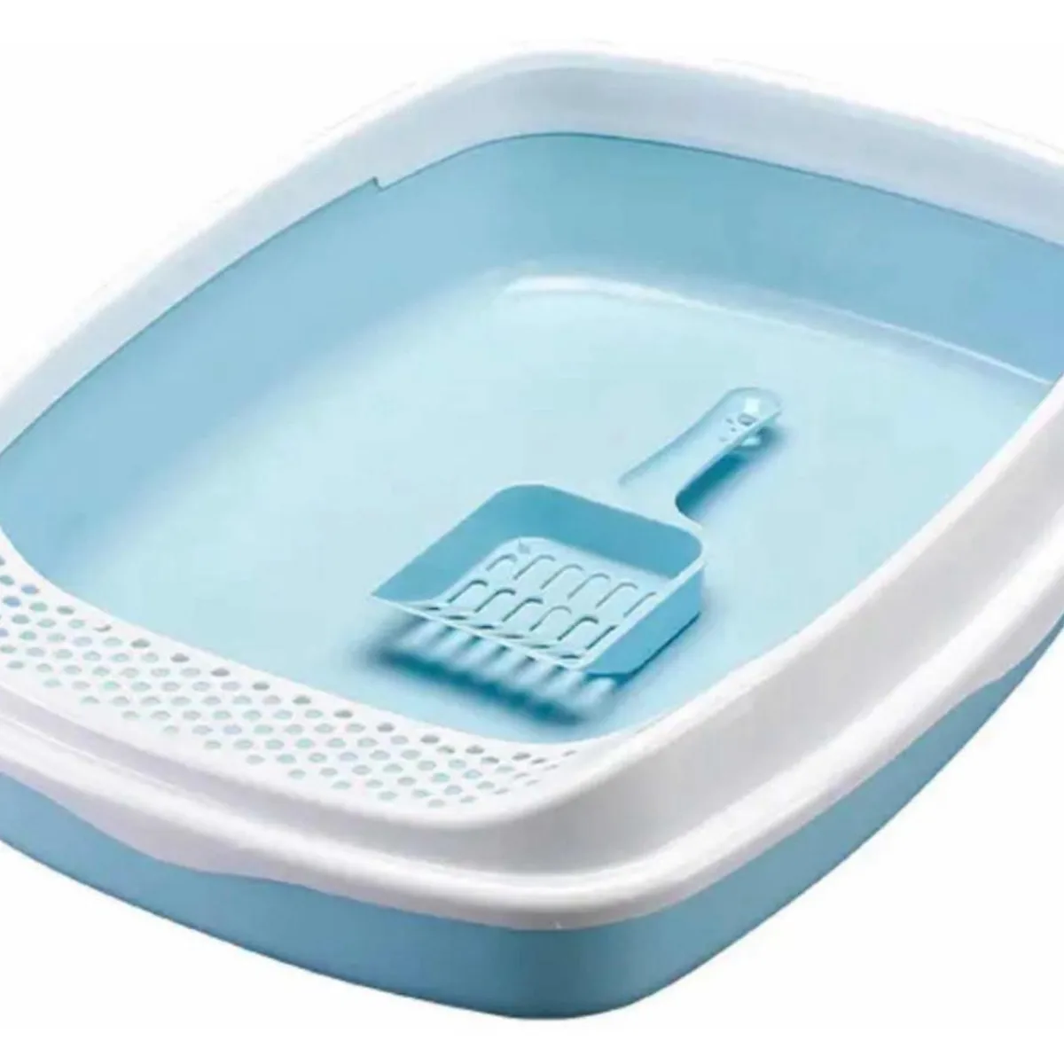 GENERICO - Arenero Para Gatos Mascotas Celeste