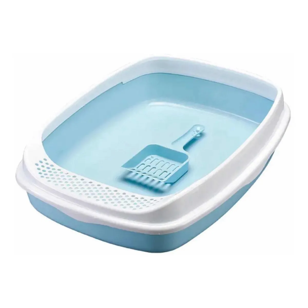 GENERICO - Arenero Para Gatos Mascotas Celeste