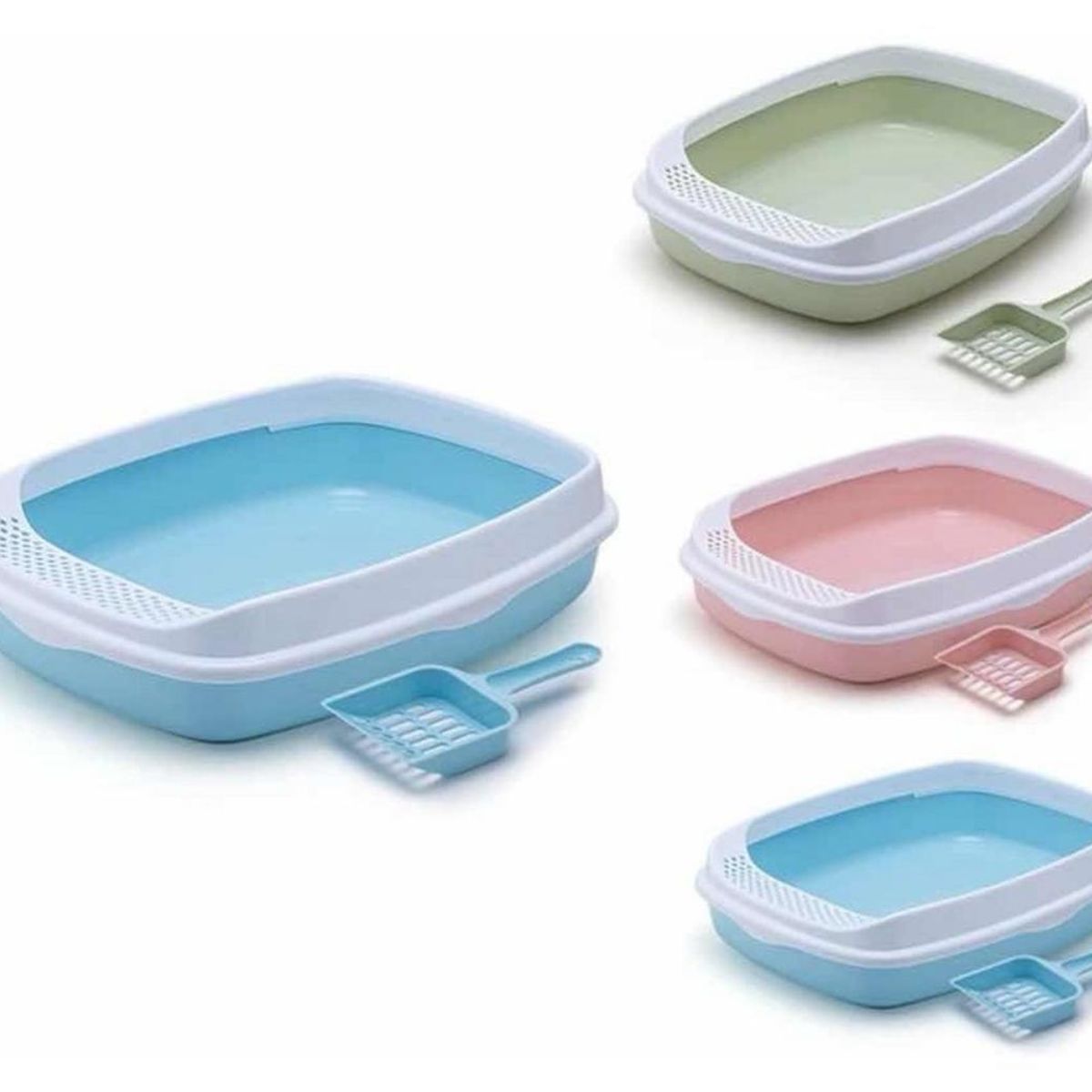 GENERICO - Arenero Para Gatos Mascotas Celeste