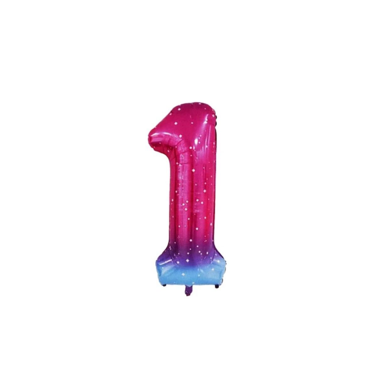GENERICO - Globo Metalizado Numero "1" Rosa Degradado 40 pulgadas