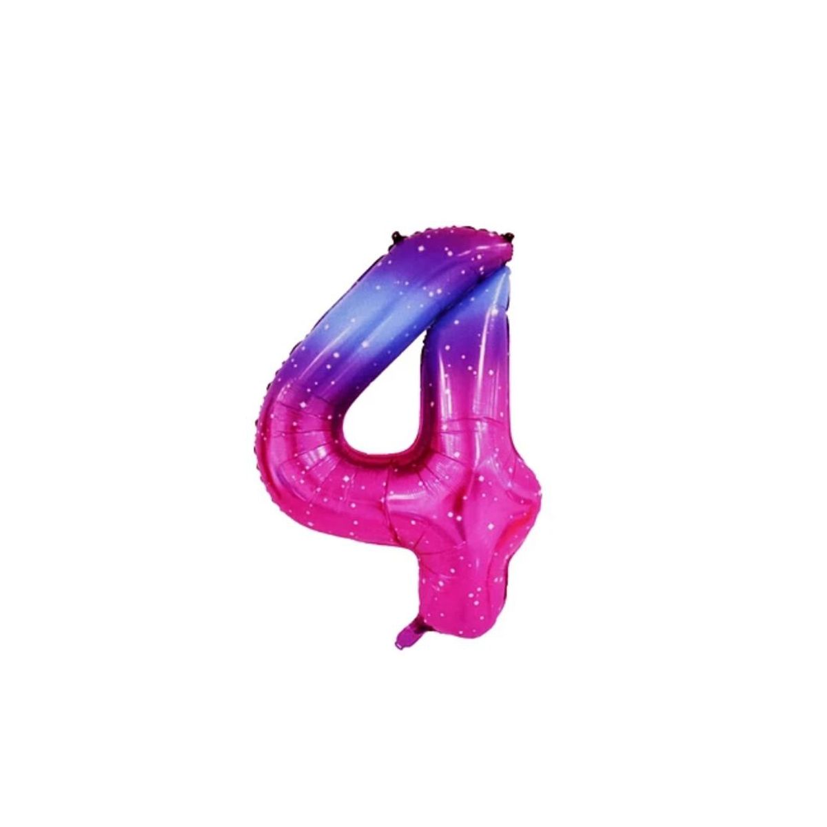 GENERICO - Globo Metalizado Numero "4" Rosa Con Estrellas 40 pulgadas