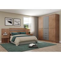 Respaldo Con Veladores Paraná 2 PL Canela-Titanio