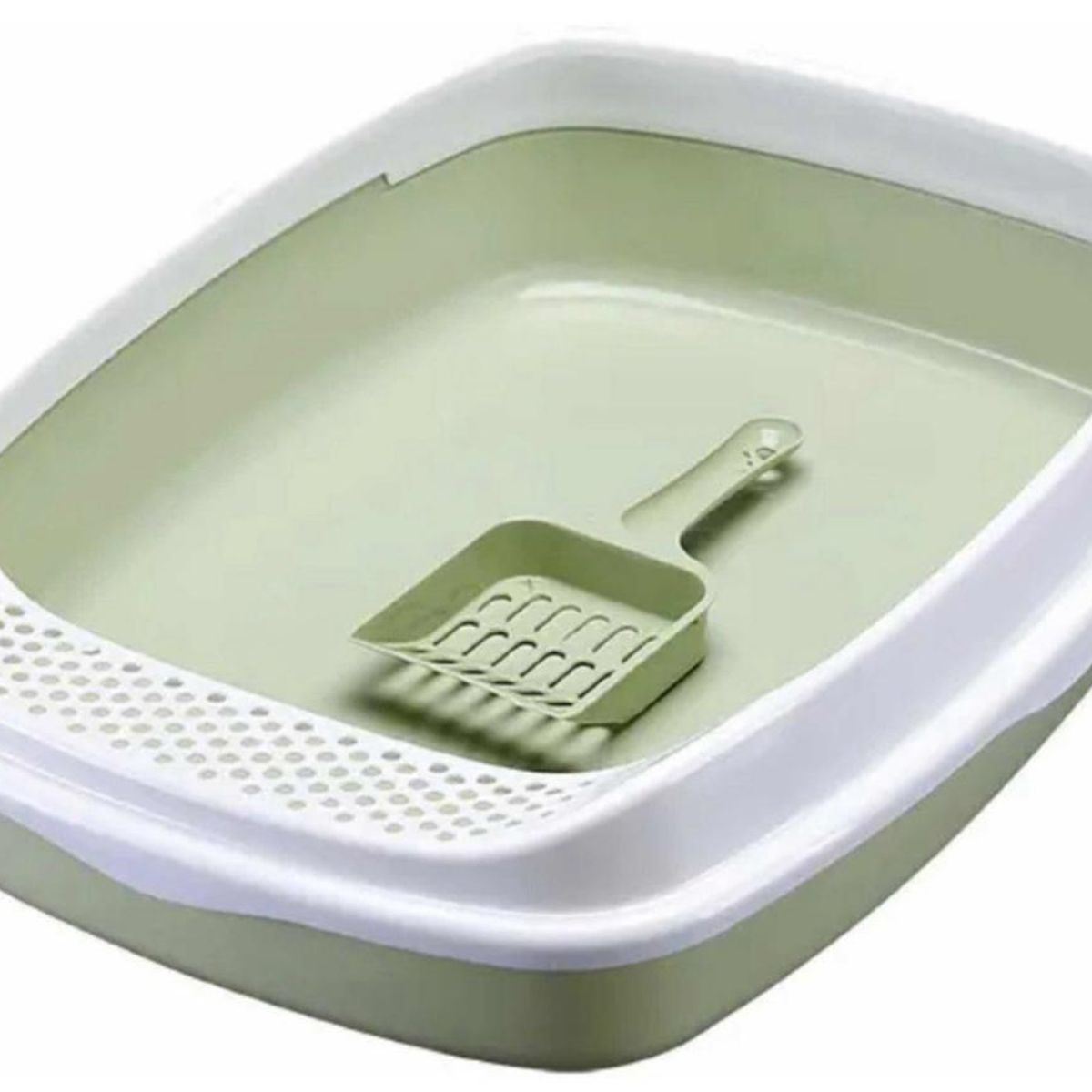 GENERICO - Arenero Para Gatos Mascotas Verde Claro