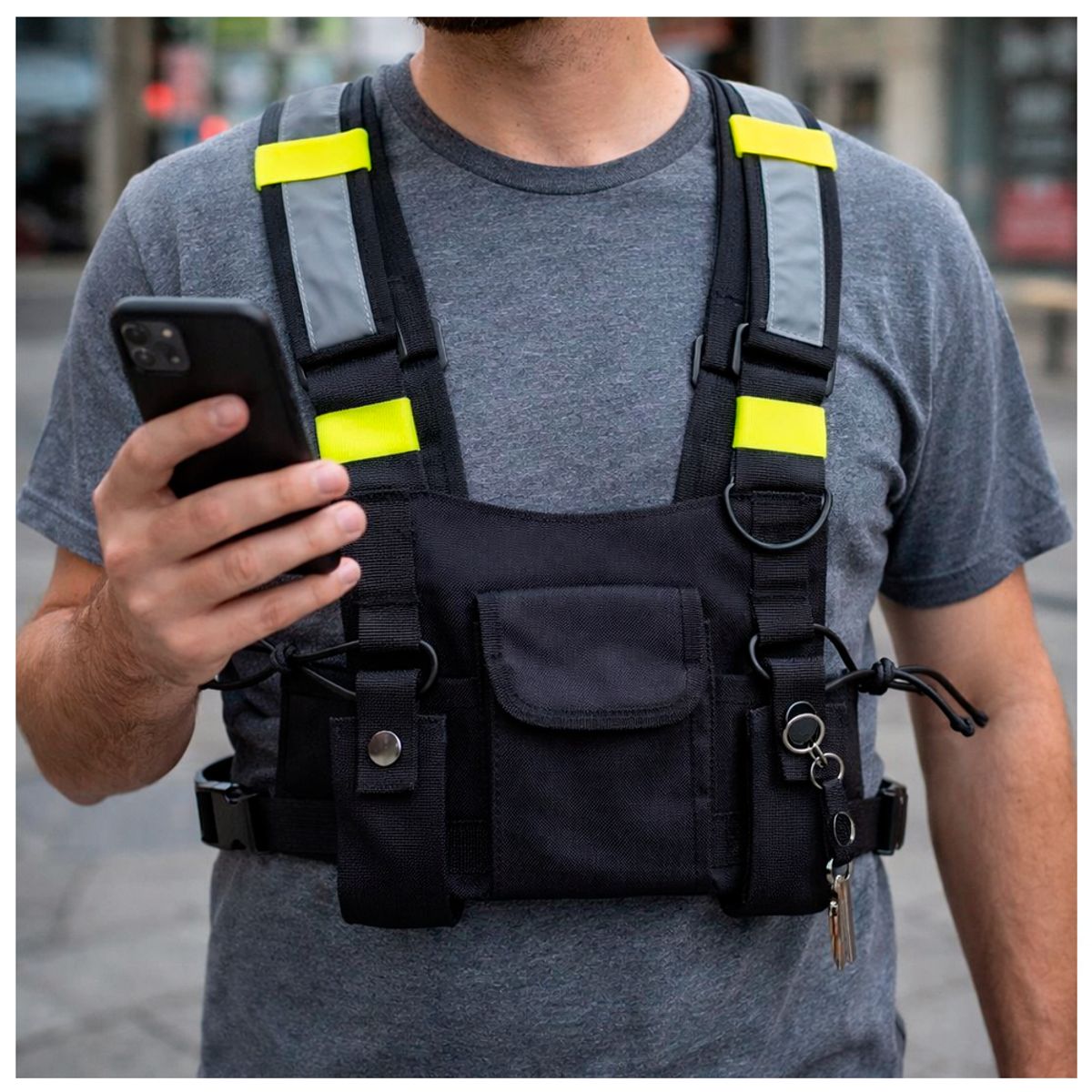IRM - Chaleco Pechera Porta Radio Chaleco Radio reflectante