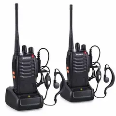 GENERICO - Radios Transmisor Walkie Talkie 888s Color Negro 2 UNID