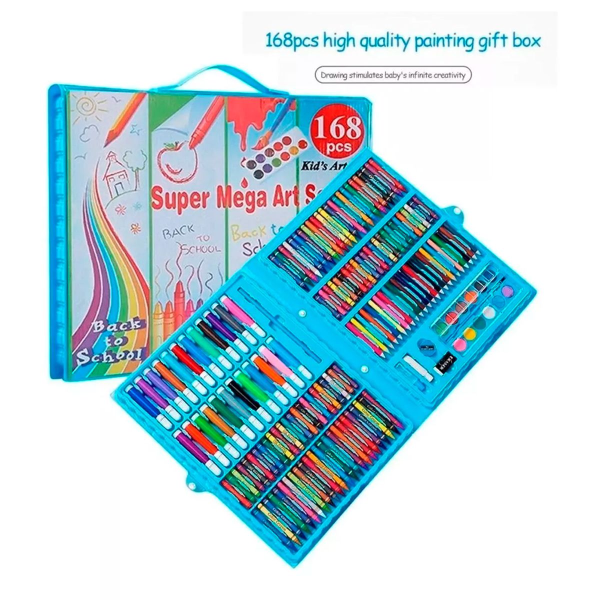 GENERICO - Set de Arte Maleta De 168 Piezas Lápices de Colorear escolar