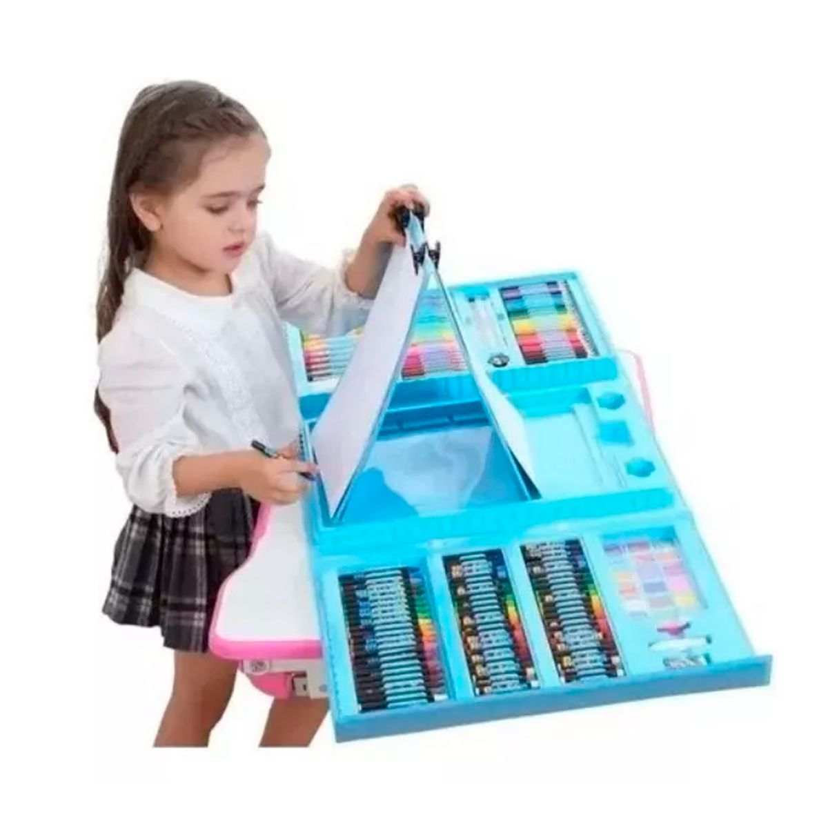 GENERICO - 208 Piezas De Arte Para Lapiz Niños Kit De Dibujo ESCOLAR