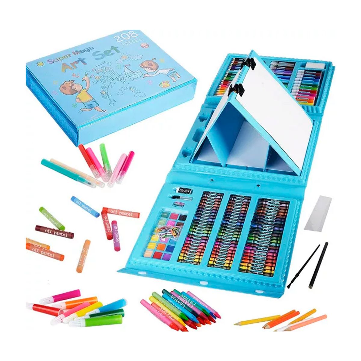 GENERICO - 208 Piezas De Arte Para Lapiz Niños Kit De Dibujo ESCOLAR