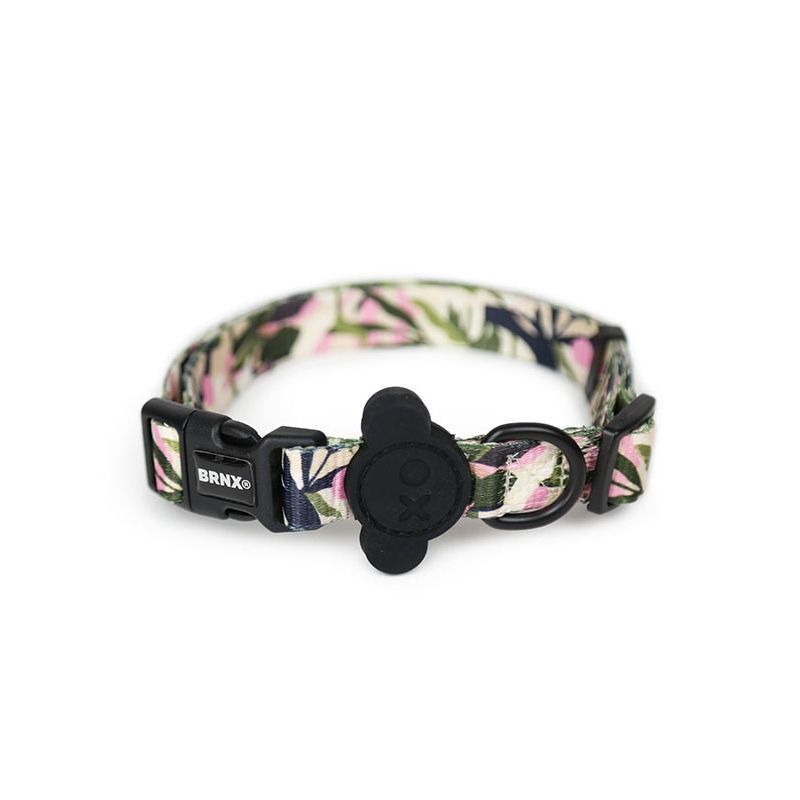 PETPRO - Brnx Collar Ajustable Perro Diseño Forest Pink, Small