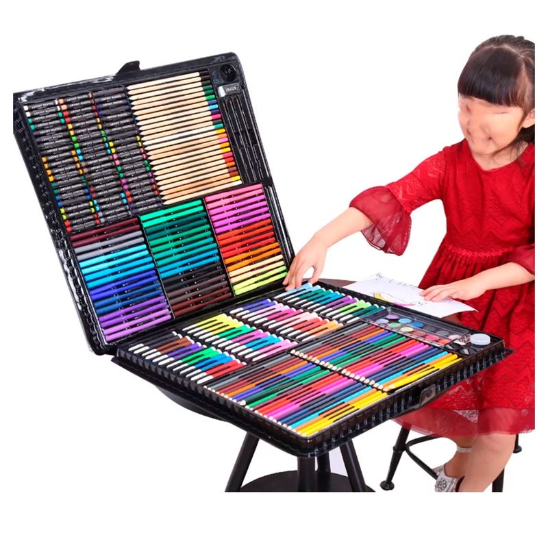GENERICO - 258 Piezas Para Niños Kit Set De Dibujo Portátil escolar