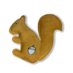 PETPRO - Wonder Dog Juguete de Cuero para Morder, Ardilla